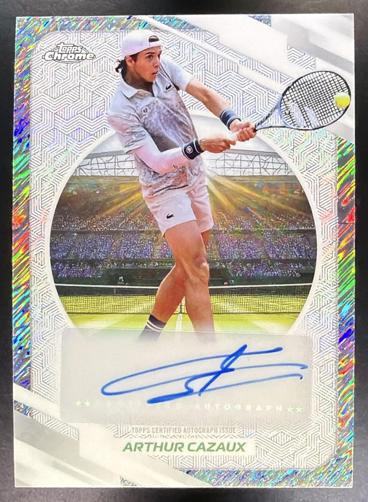2026 Topps Chrome Tennis Arthur Cazaux #AT-ACX Auto II Shimmer Refractor0