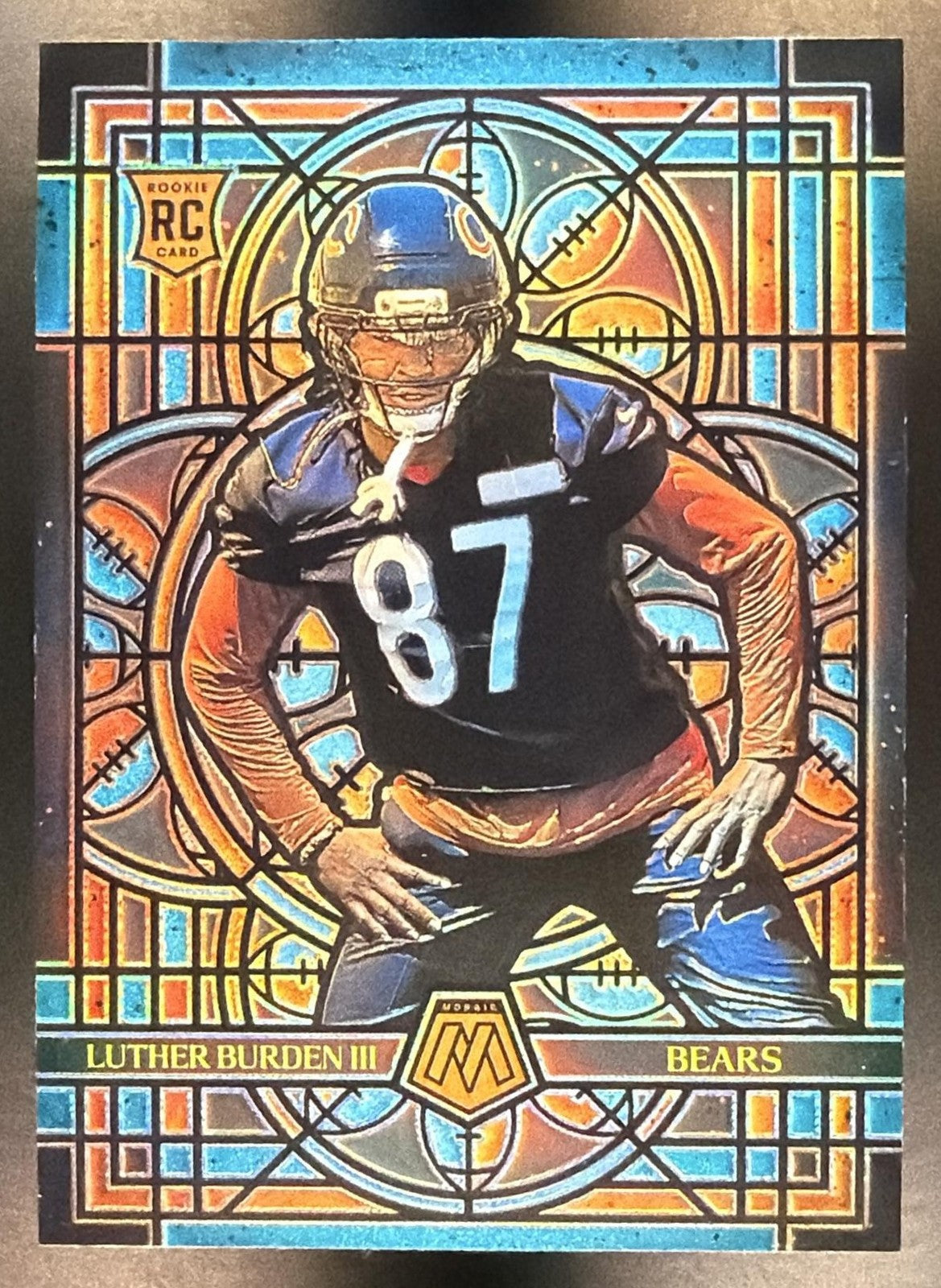 2025 Panini Mosaic Luther Burden III #4 Stained Glass RC Bears0