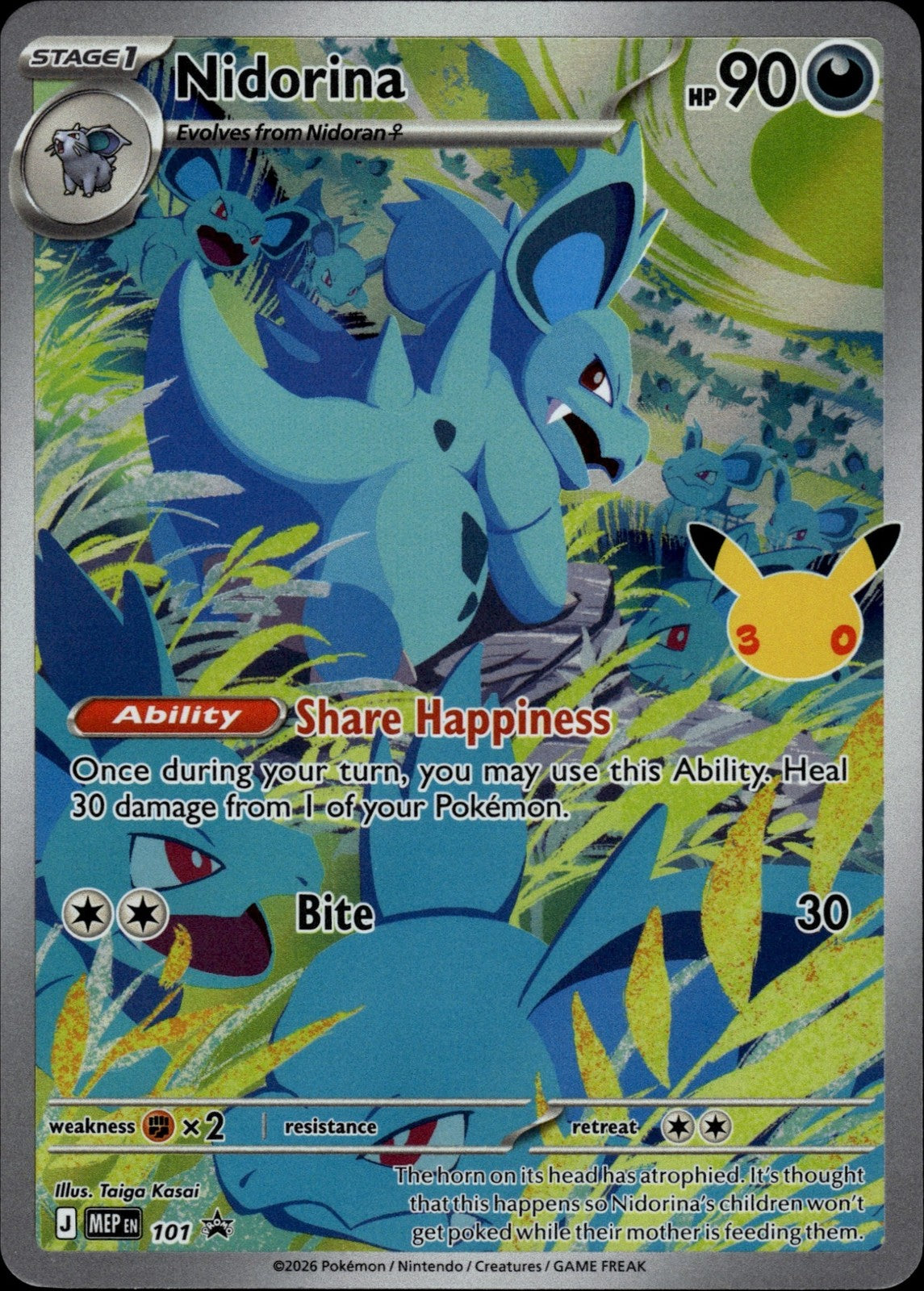 2026 Pokemon MEP Black Star Promos Nidorina #1010