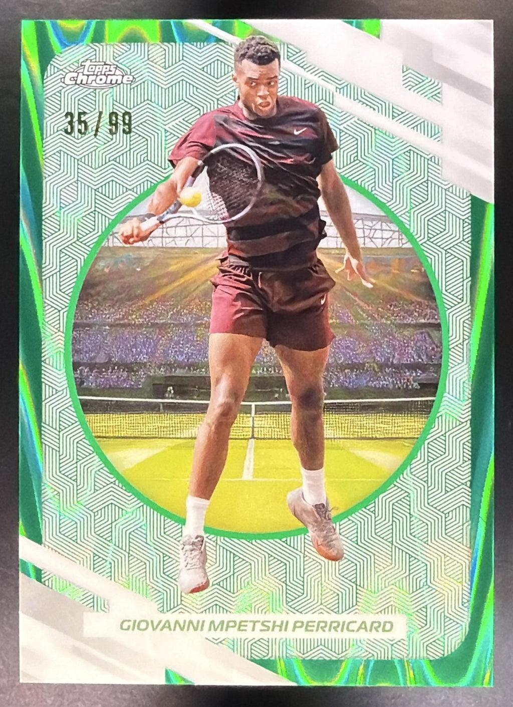 2026 Topps Chrome Tennis Giovanni Mpetshi Perricard #183 Green Geometric Ref /990