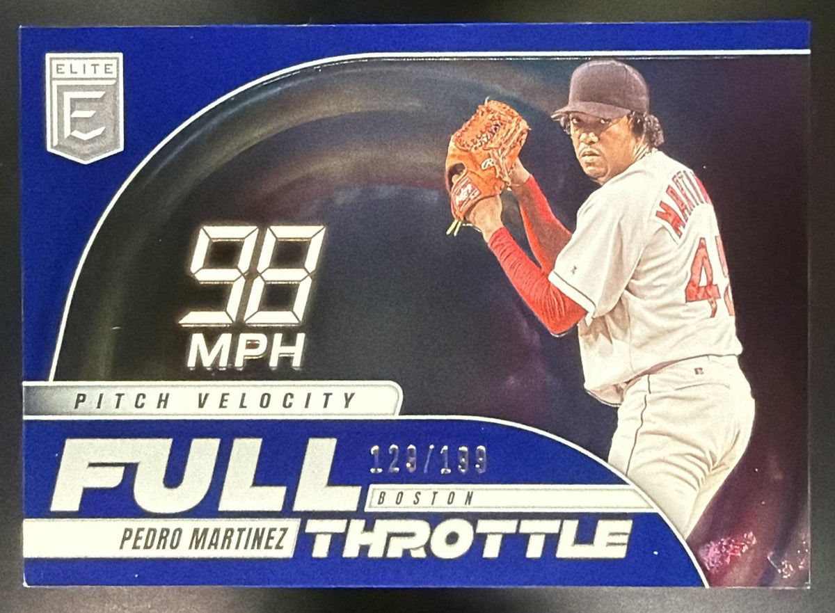 2026 Panini Donruss Elite Pedro Martinez #11 Full Throttle Blue /199 Red Sox0