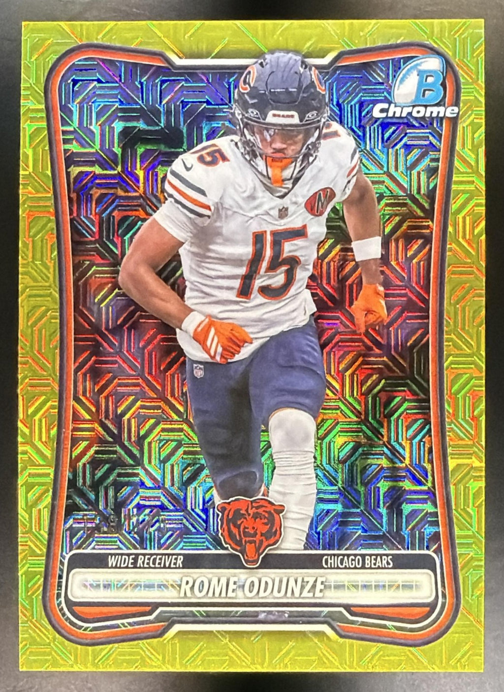 2026 Bowman Rome Odunze #BCV-16 Chrome NFL Gold Mojo Refractor Bears /2750