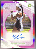 2026 Topps Chrome Tennis Valerie Glozman #AT-VGN Auto II Pink Geo Ref /250 RC0