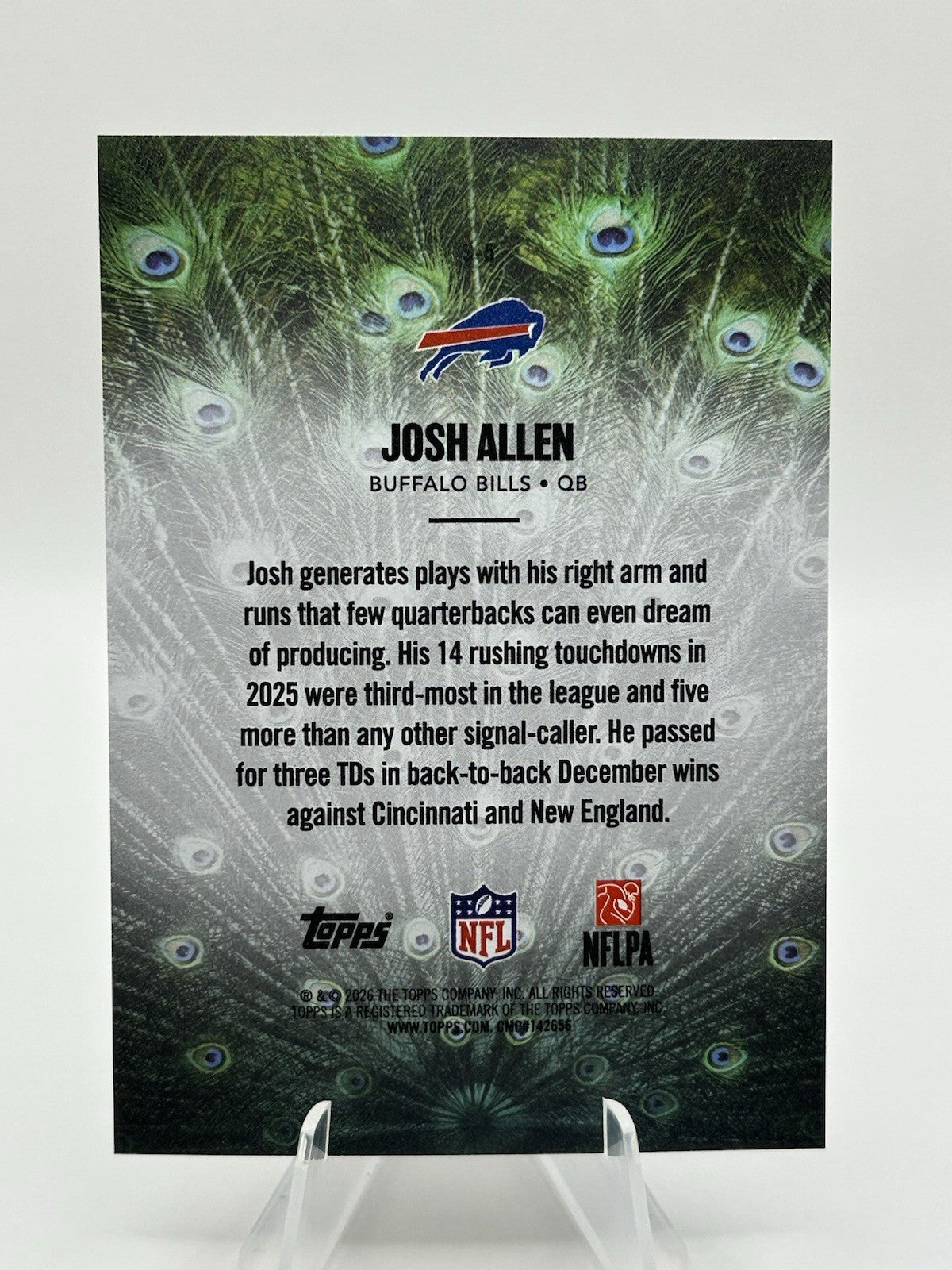 JOSH ALLEN 2026 TOPPS FLAGSHIP NFL STRUTTIN' CASE HIT SSP #S-5 BUFFALO BILLS SP