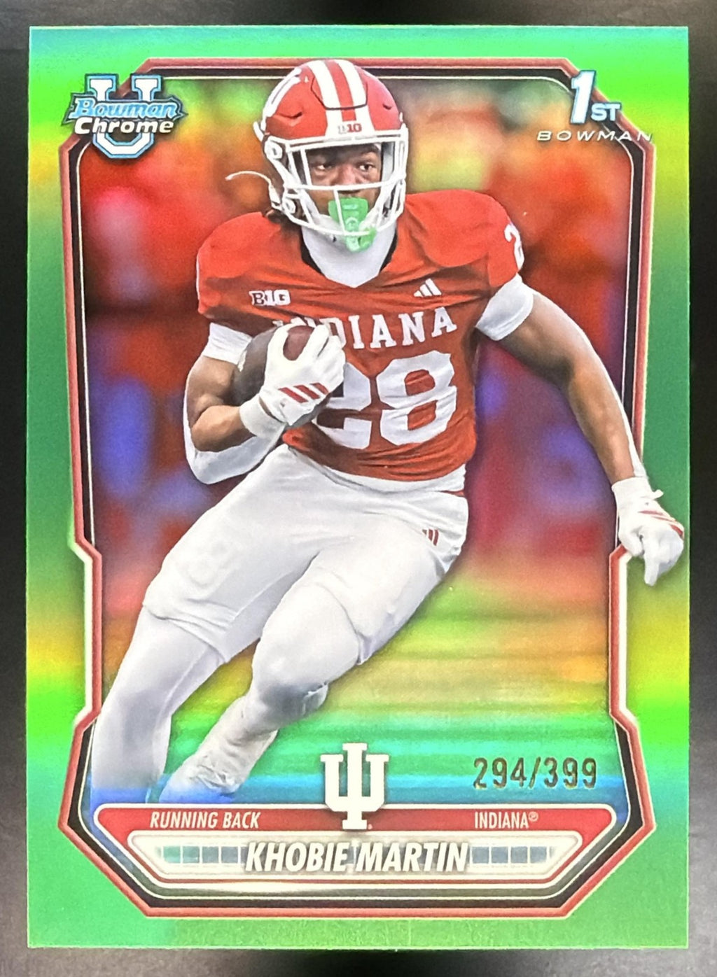 2026 Bowman Khobie Martin #BCP-63 Chrome Neon Green Refractor /399 1st Prospect0