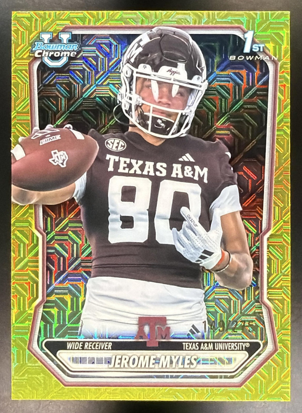 2026 Bowman Jerome Myles #BCP-73 Chrome Yellow Mojo Refractor /275 1st Prospect0