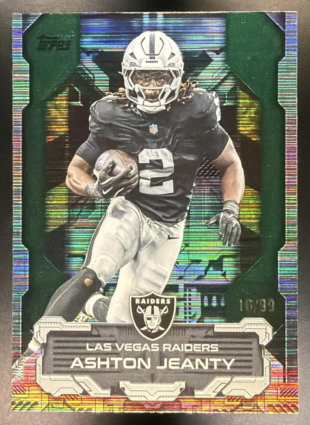 2026 Topps Ashton Jeanty #TM 22 Touchdown Machines Green Foil 10/99 SSP Raiders0