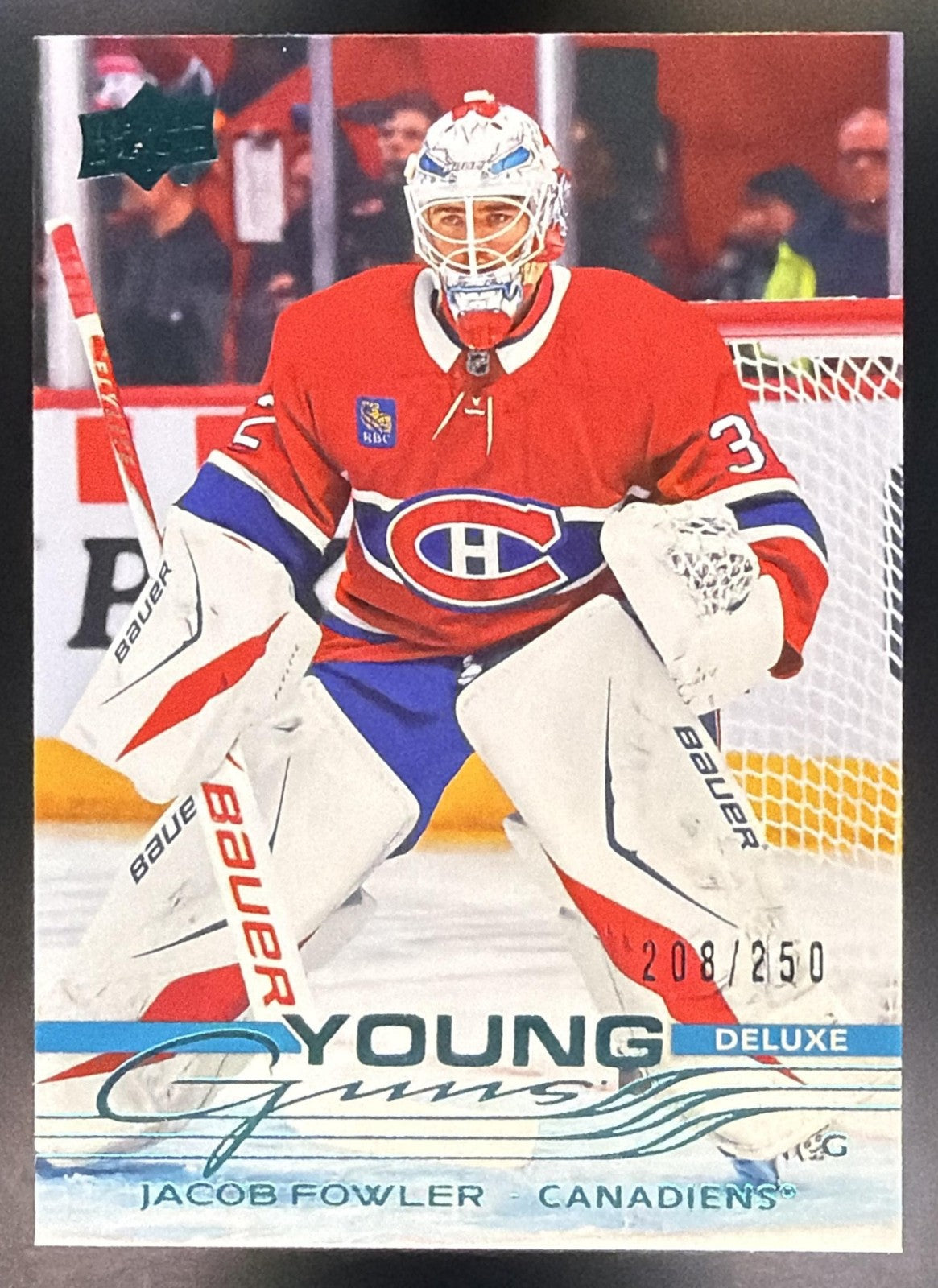 2025 Upper Deck Extended Series Jacob Fowler #724 Young Guns Deluxe /250 RC0