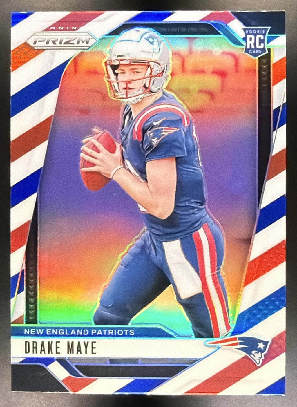 2024 Panini Prizm Drake Maye #329 Red White and Blue RC Patriots0