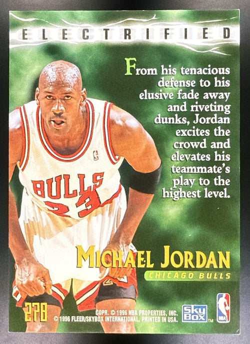 1995 96 Skybox Premium Michael Jordan #278 Electrified Bulls1