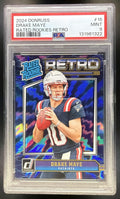 2024 Panini Donruss Drake Maye #16 Retro Rated Rookie Patriots PSA 90
