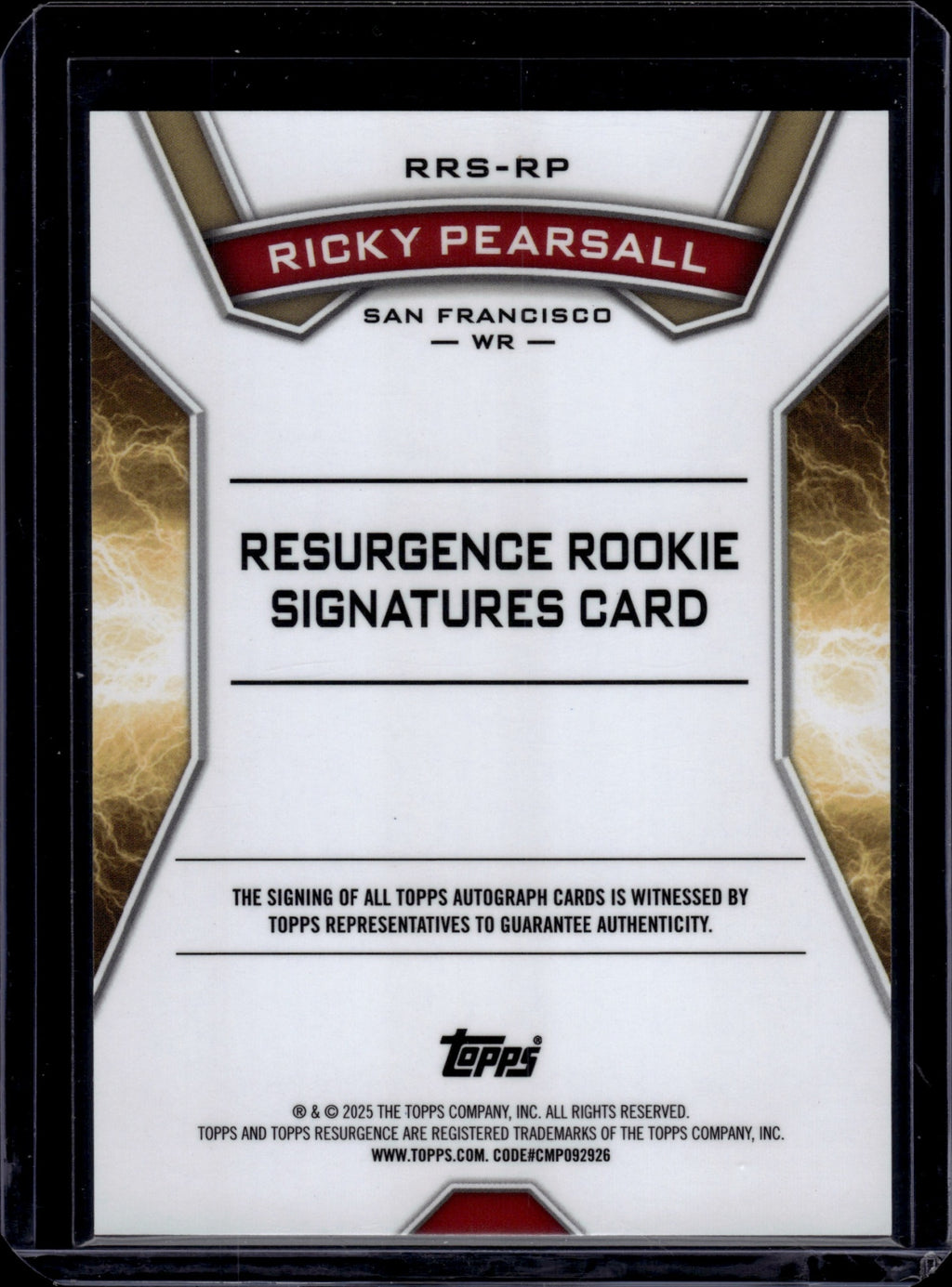 2024 Topps Resurgence Ricky Pearsall #RRS-RP Rookie Signature Aqua /249 RC Auto1