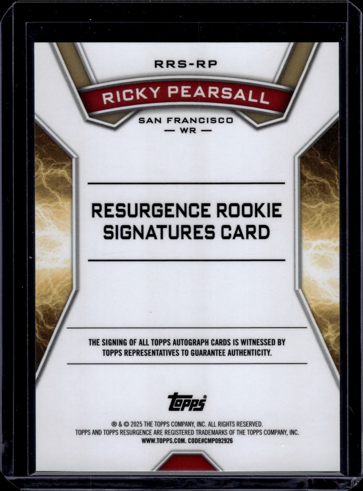 2024 Topps Resurgence Ricky Pearsall #RRS-RP Rookie Signature Aqua /249 RC Auto1