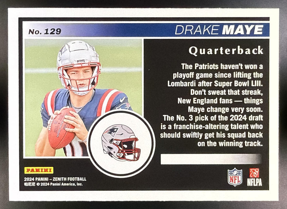 2024 Panini Zenith Drake Maye #129 RC Patriots1