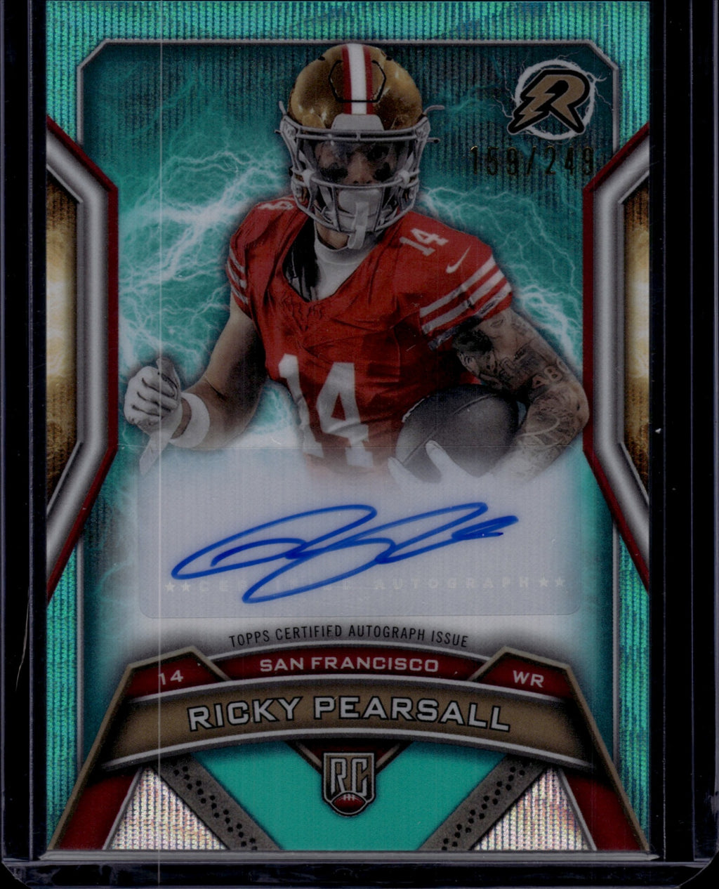 2024 Topps Resurgence Ricky Pearsall #RRS-RP Rookie Signature Aqua /249 RC Auto0