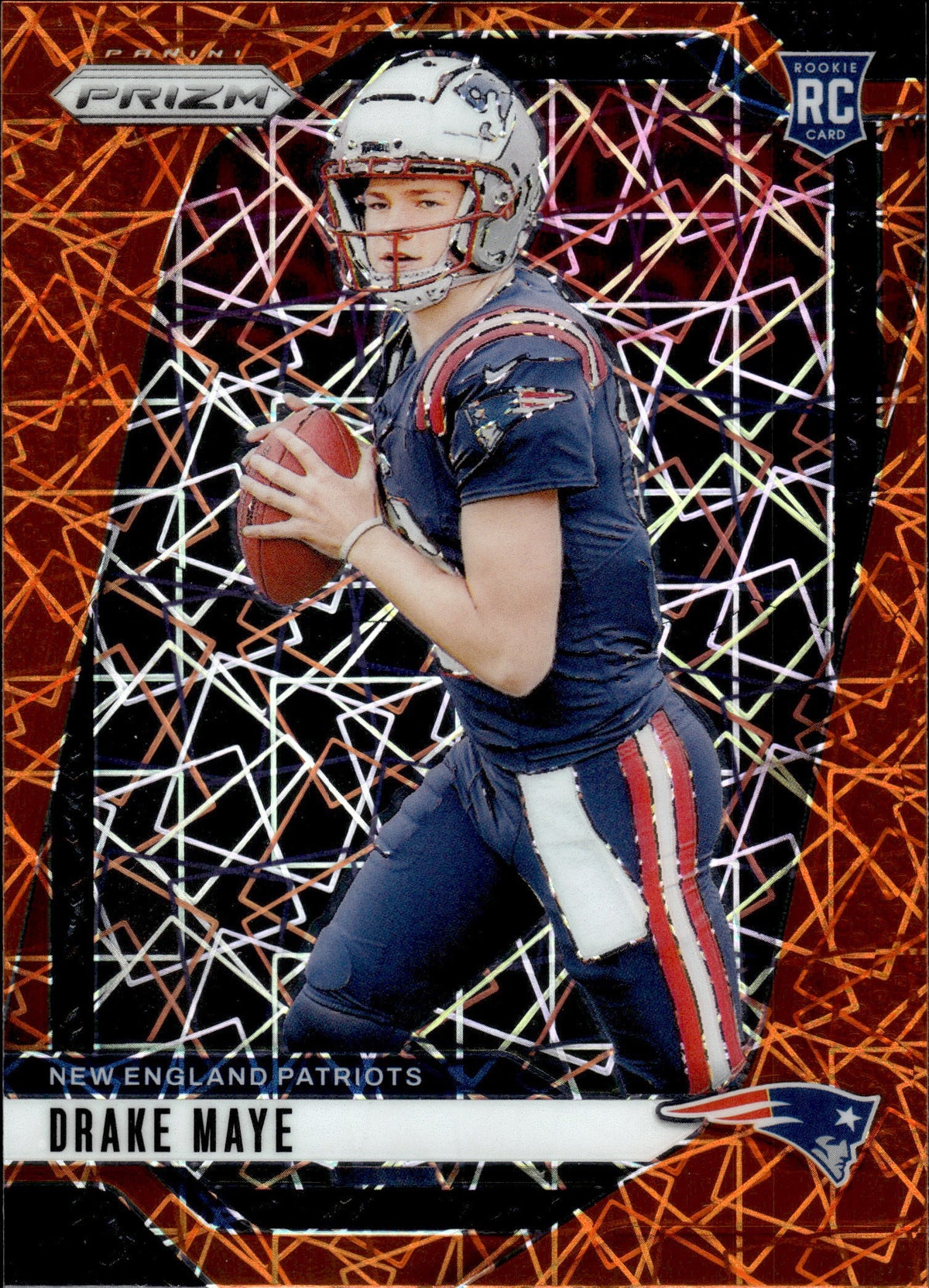 2024 Panini Prizm Drake Maye #329 Lazer RC Patriots0