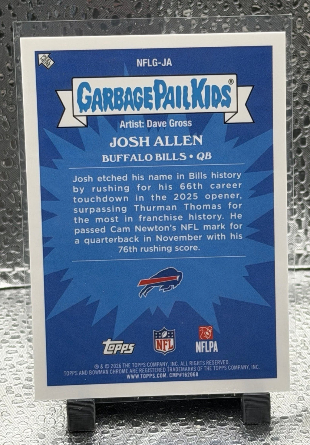 2026 Bowman Football Josh Allen Arctic Allen #NFLG-JA Garbage Pail Kids Refractor Bills