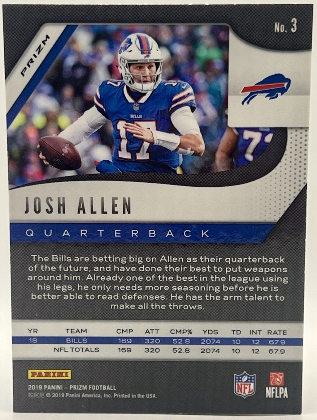 2019 Panini Prizm Josh Allen #3 Camo Prizm /25 Bills