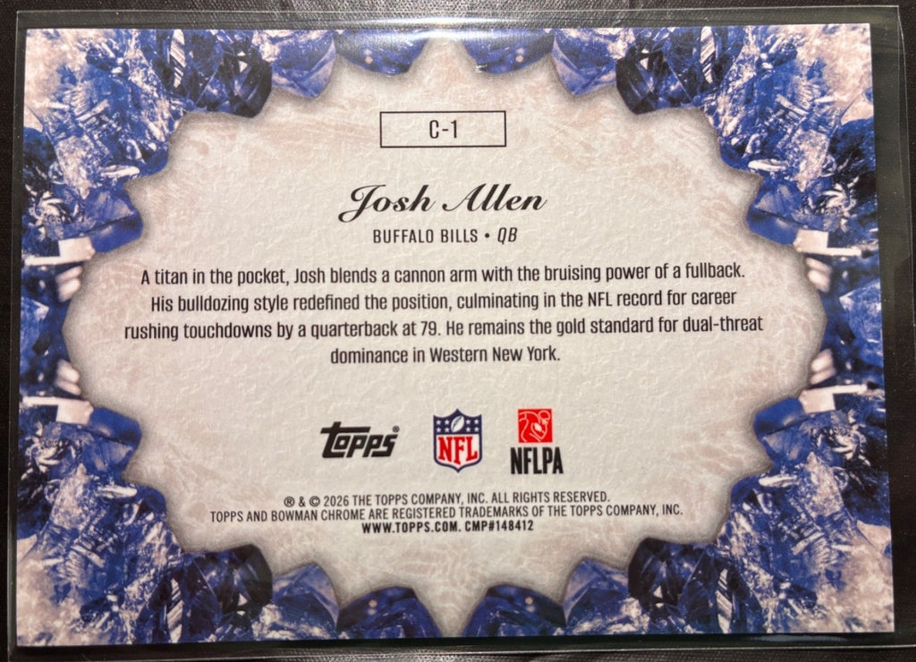 2026 Bowman Chrome Josh Allen #C-1 Crystallized SSP Bills