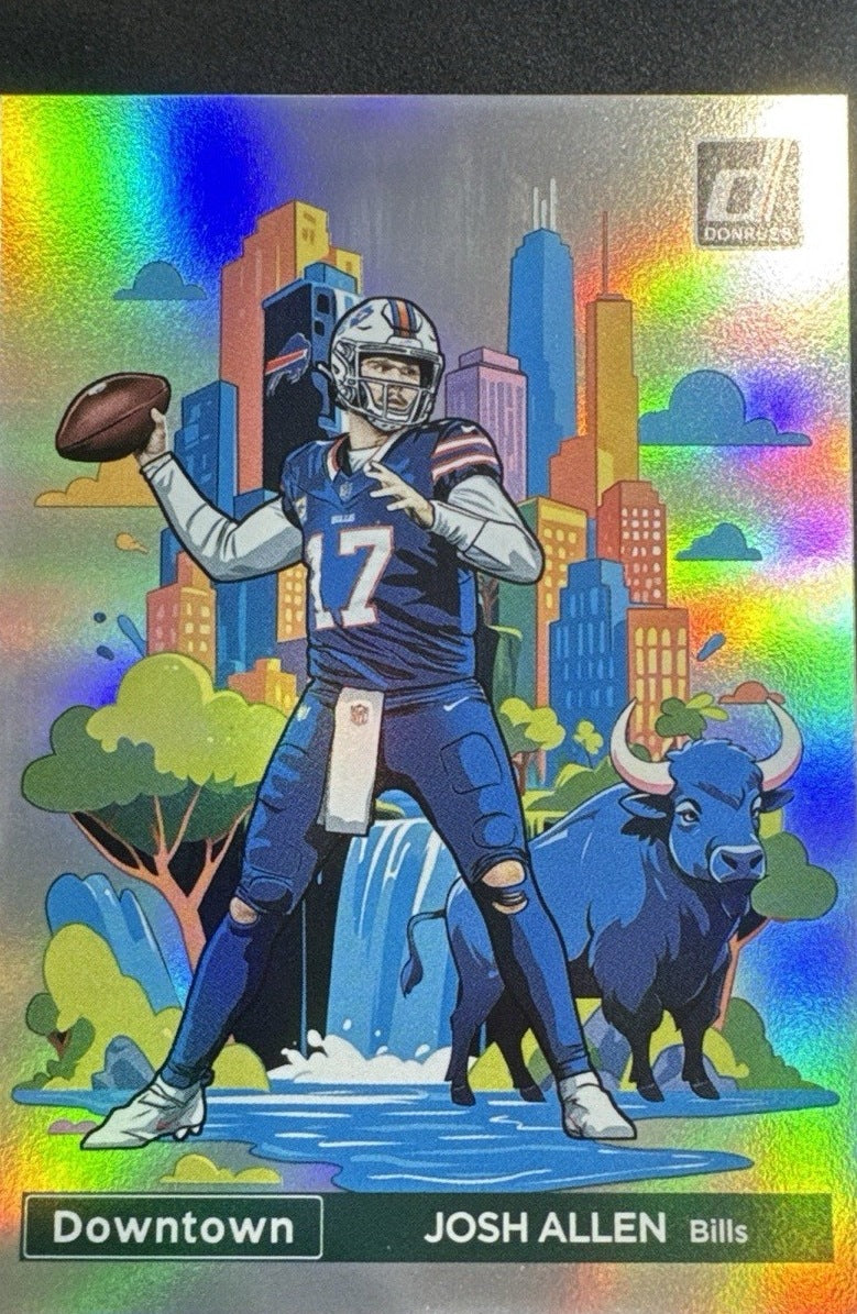 2024 Panini Donruss Josh Allen Downtown #2 Case Hit SSP Bills front