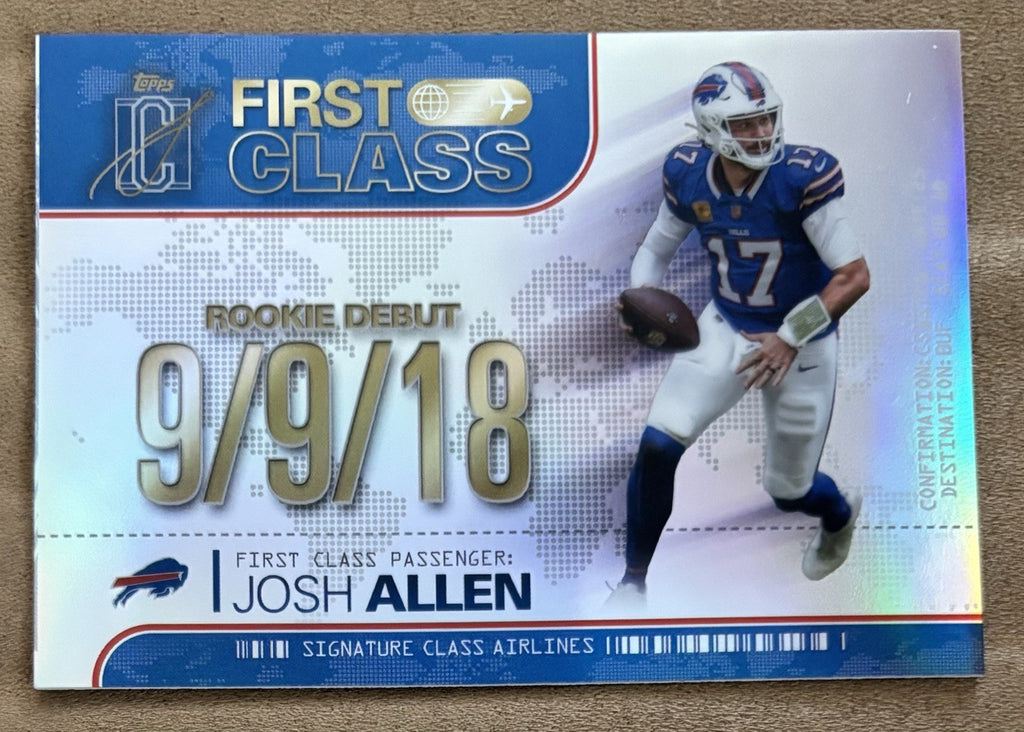 2025 Topps Signature Class Josh Allen First Class #FC-5 SSP Case Hit Bills front