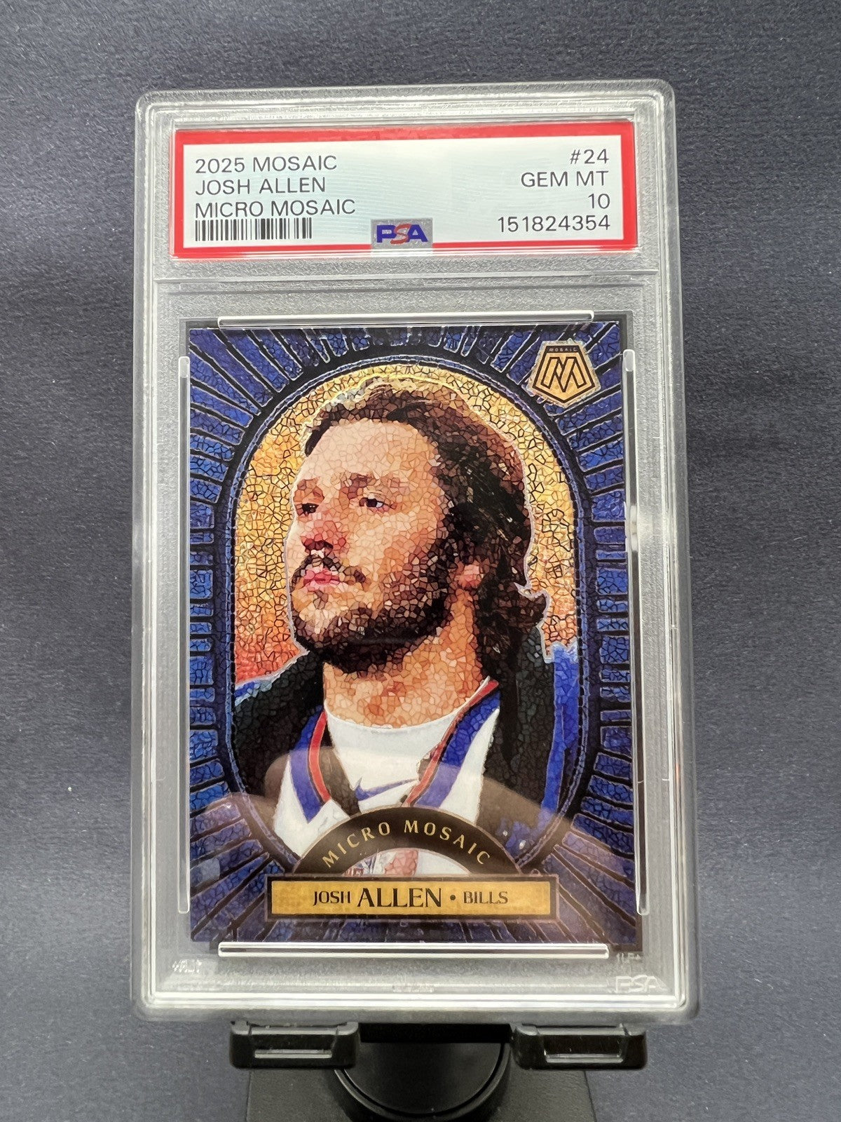 2025 Panini Mosaic Josh Allen #24 Micro Mosaic PSA 10 Bills